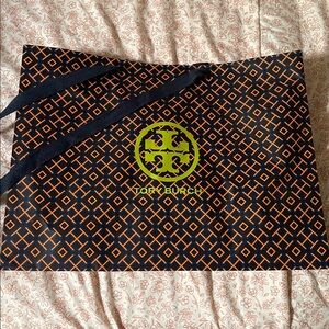 Tory Burch Black and Orange shopping bag